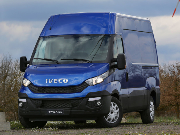 Обои картинки фото автомобили, iveco, синий, 2014, van, daily