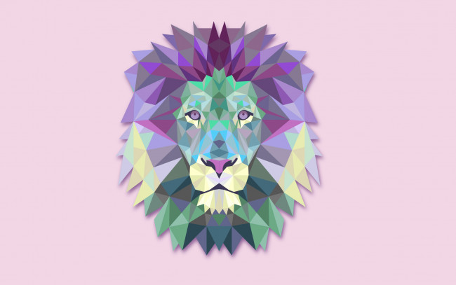 Обои картинки фото рисованное, минимализм, светлый, фон, lion, лев