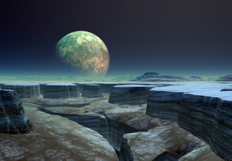 Картинка 3д+графика атмосфера настроение+ atmosphere+ +mood+ планета вселенная поверхность