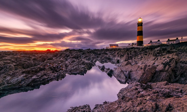 Обои картинки фото st john`s point lighthouse, ireland, природа, маяки, st, john's, point, lighthouse