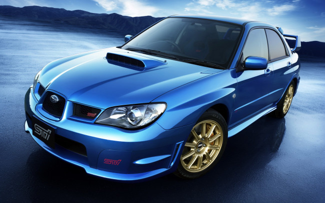 Обои картинки фото subaru, impreza, wrx, sti, old, автомобили