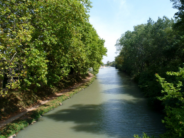 Обои картинки фото франция, безье, природа, реки, озера, канал