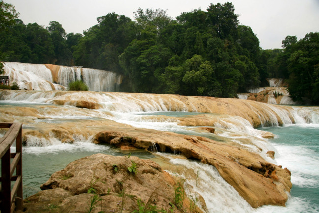 Обои картинки фото cascadas, agua, azul, mexica, природа, водопады