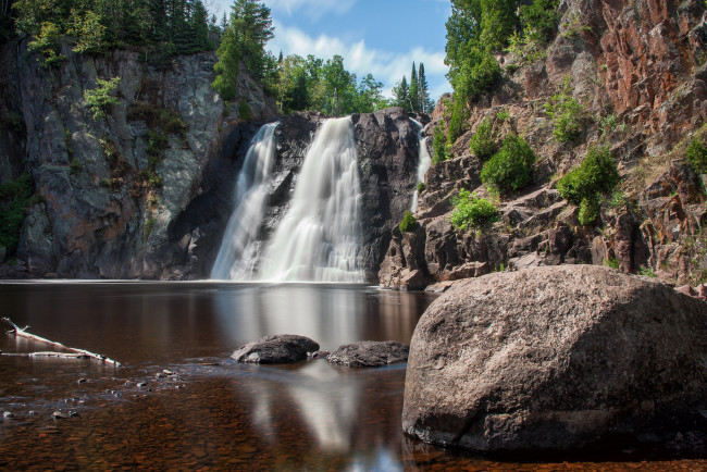 Обои картинки фото природа, водопады, водопад, река, лес