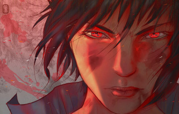 Картинка аниме naruto лицо shippuden наруто ураганные хроники sasuke uchiha шаринган красные глаза ветер взгляд