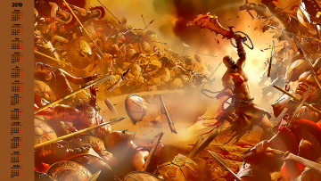 Картинка календари видеоигры воин человек доспехи битва оружие мужчина