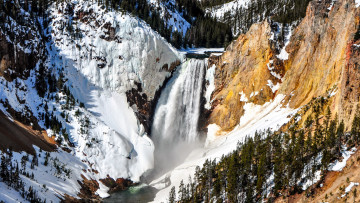 Картинка природа водопады зима водопад