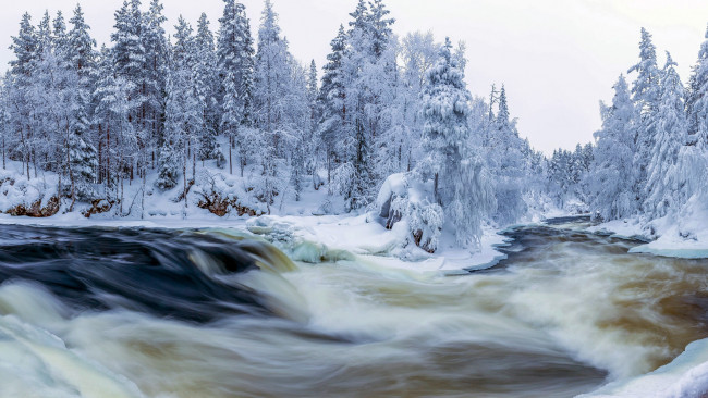 Обои картинки фото природа, реки, озера, снег, зима