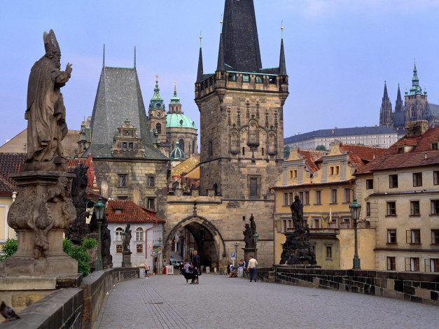 Обои картинки фото charles, bridge, prague, czech, republic, города