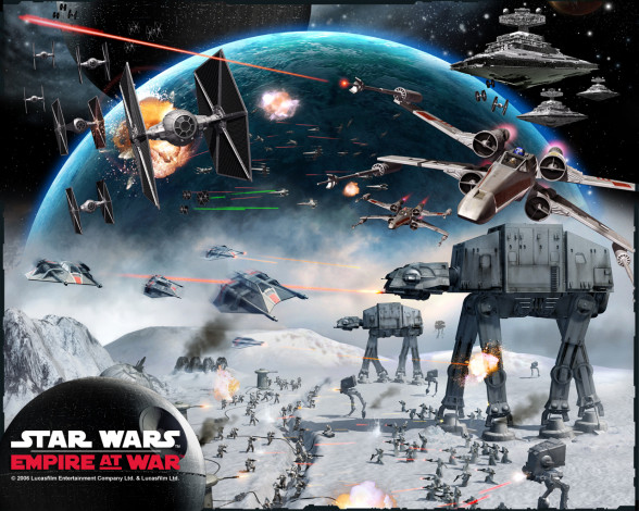 Обои картинки фото star, wars, empire, at, war, видео, игры