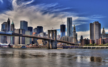 Картинка new york city города нью йорк сша brooklyn bridge