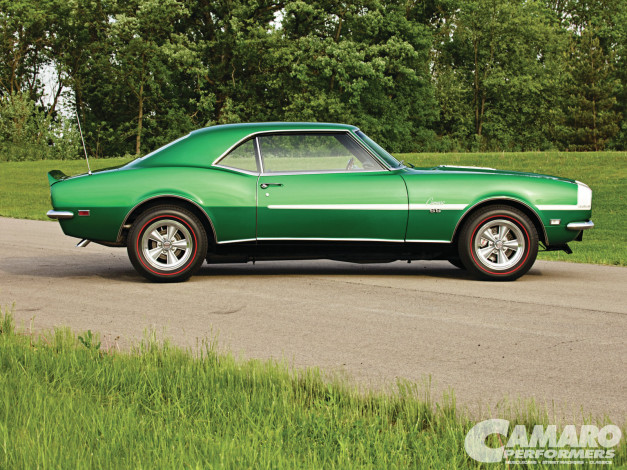 Обои картинки фото 1968, chevy, camaro, rs, ss, автомобили