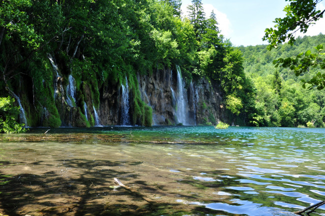 Обои картинки фото плитвицкие, озера, хорватия, природа, водопады, водопад, озеро