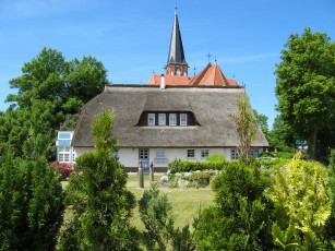 Картинка wustrow германия города здания дома дом растения