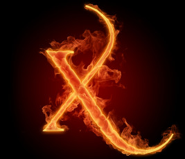Картинка 3д+графика другое+ other x буква литера огонь пламя