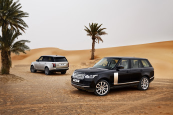 обоя 2013 land rover range rover, автомобили, land-rover, белый, range, rover, land, пустыня, черный