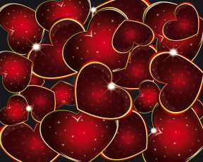 Картинка праздничные день+святого+валентина +сердечки +любовь red hearts romantic love valentine background фон сердечки