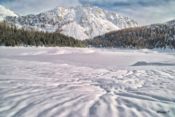Картинка природа зима гора снег