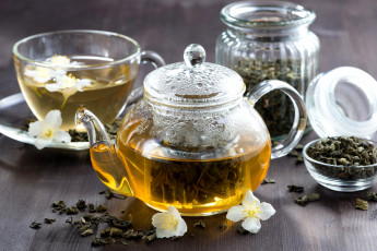 Картинка еда напитки +Чай чай зеленый чайник заварник напиток жасмин