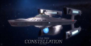 Картинка видео+игры star+trek+constellation космический корабль полет вселенная звезды