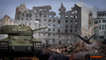 Картинка видео+игры мир+танков+ world+of+tanks руины город танк