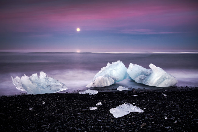 Обои картинки фото природа, айсберги и ледники, берег, небо