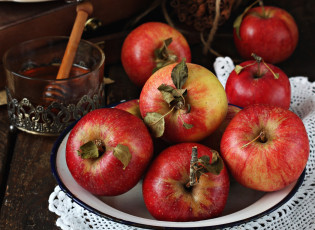 Картинка еда Яблоки фрукты мед яблоки