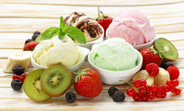 Картинка еда мороженое +десерты десерт киви смородина ежевика фруктовое малина клубника ягоды currant blackberry raspberry strawberry ice cream sweets