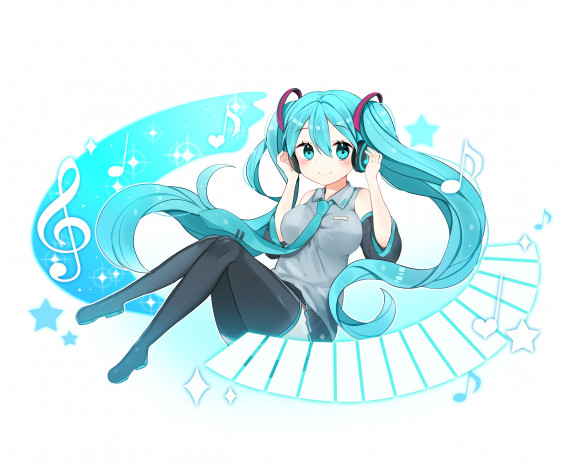 Обои картинки фото аниме, vocaloid, hatsune, miku