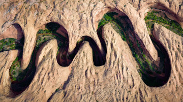 Картинка природа реки озера meandering canyon река горы