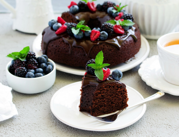 Обои картинки фото еда, торты, торт, ягоды