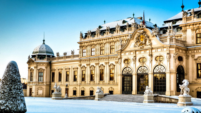 Обои картинки фото belvedere baroque palace, города, вена , австрия, belvedere, baroque, palace