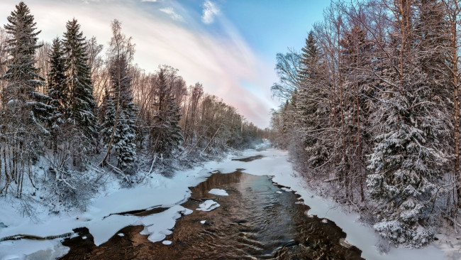 Обои картинки фото природа, реки, озера, зима, река