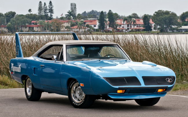 Обои картинки фото автомобили, plymouth, superbird, 1970, мускул, кар, вид, спереди, экстерьер, ретро