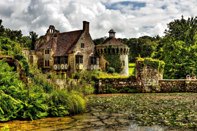 Обои картинки фото scotney castle, города, замки англии, scotney, castle