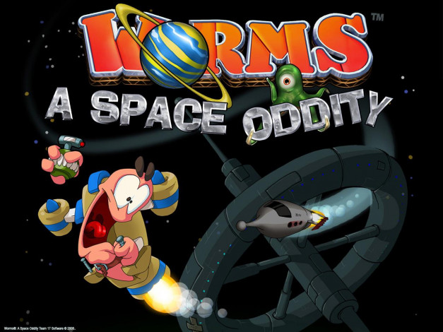 Обои картинки фото worms, space, oddity, видео, игры