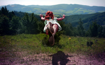 Картинка -Unsort+Креатив девушки unsort креатив пейзаж полёт