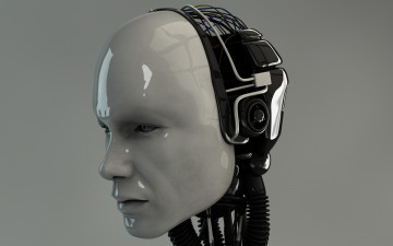 Картинка 3д графика modeling моделирование лицо робот