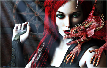 Картинка 3д графика fantasy фантазия dragon queen