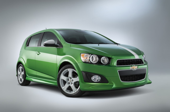 Обои картинки фото автомобили, chevrolet, 2014г, concept, performance, sonic, зеленый