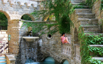 Картинка города -+памятники +скульптуры +арт-объекты римские термы камни парк старый кабардинка зелень вода