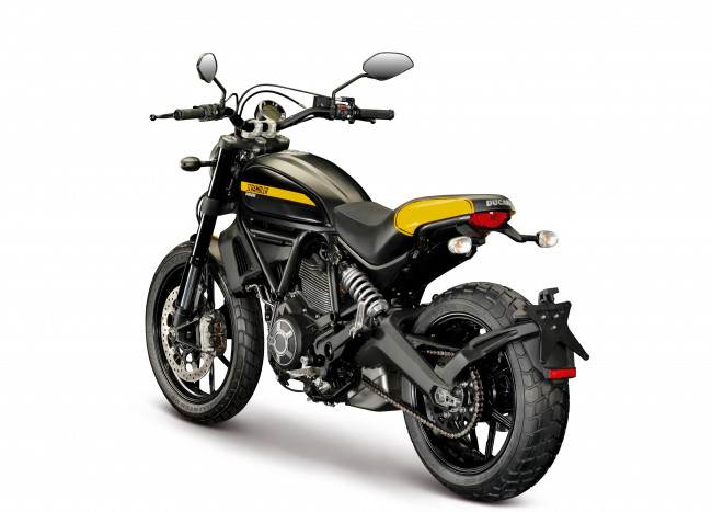 Обои картинки фото мотоциклы, ducati, 2015г, throttle, full, scrambler