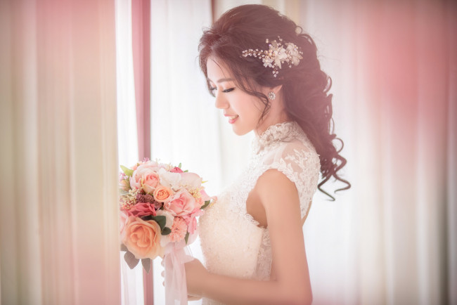 Обои картинки фото девушки, -unsort , невесты, невеста, платье, праздник, свадьба, красотка