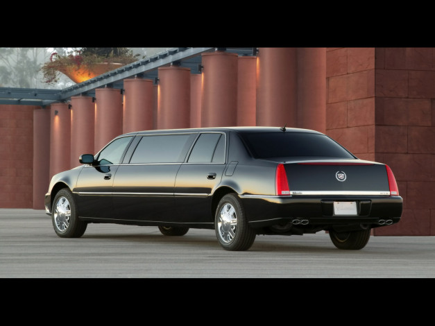 Обои картинки фото cadillac, dts, limousine, 2006, автомобили