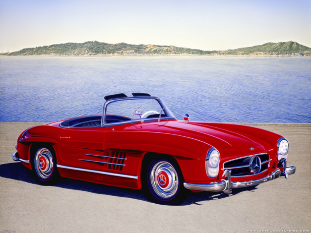 Обои картинки фото mercedes, 300sl, автомобили, benz