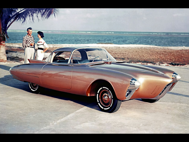 Обои картинки фото oldsmobile, golden, 1956, автомобили