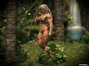 Картинка 3д графика amazon амазонки jungle queen