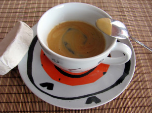 Картинка еда кофе кофейные зёрна чашка сыр пена