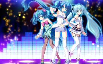 Картинка аниме vocaloid project diva mikeou hatsune miku yuki абстракция девушки вокалоид