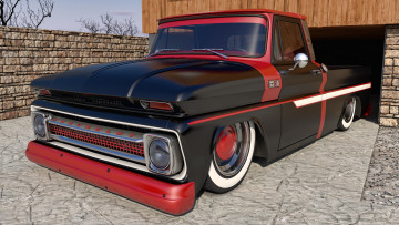 Картинка автомобили 3д c10 pickup chevrolet 1965